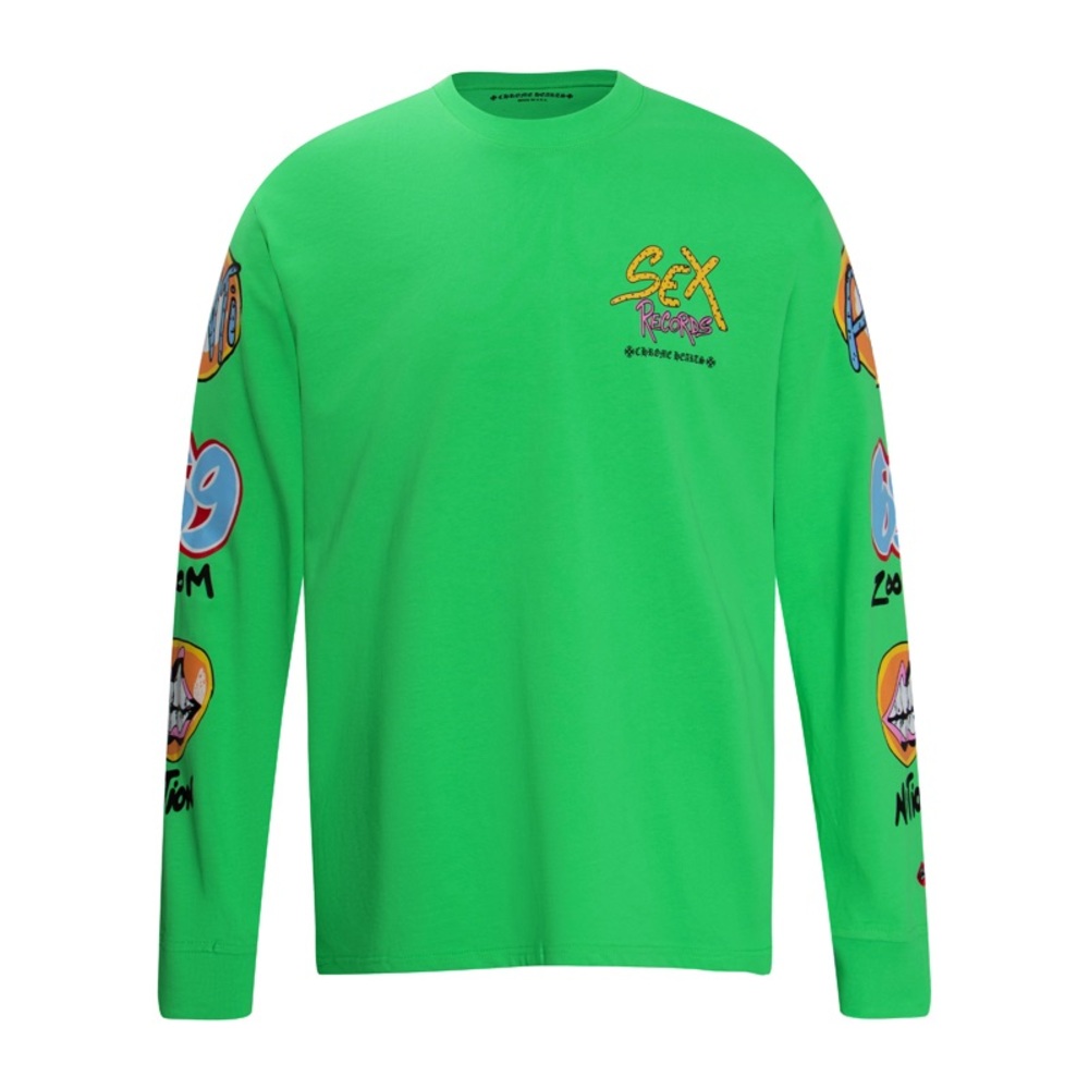 Chrome hearts sex records green sweatshirt